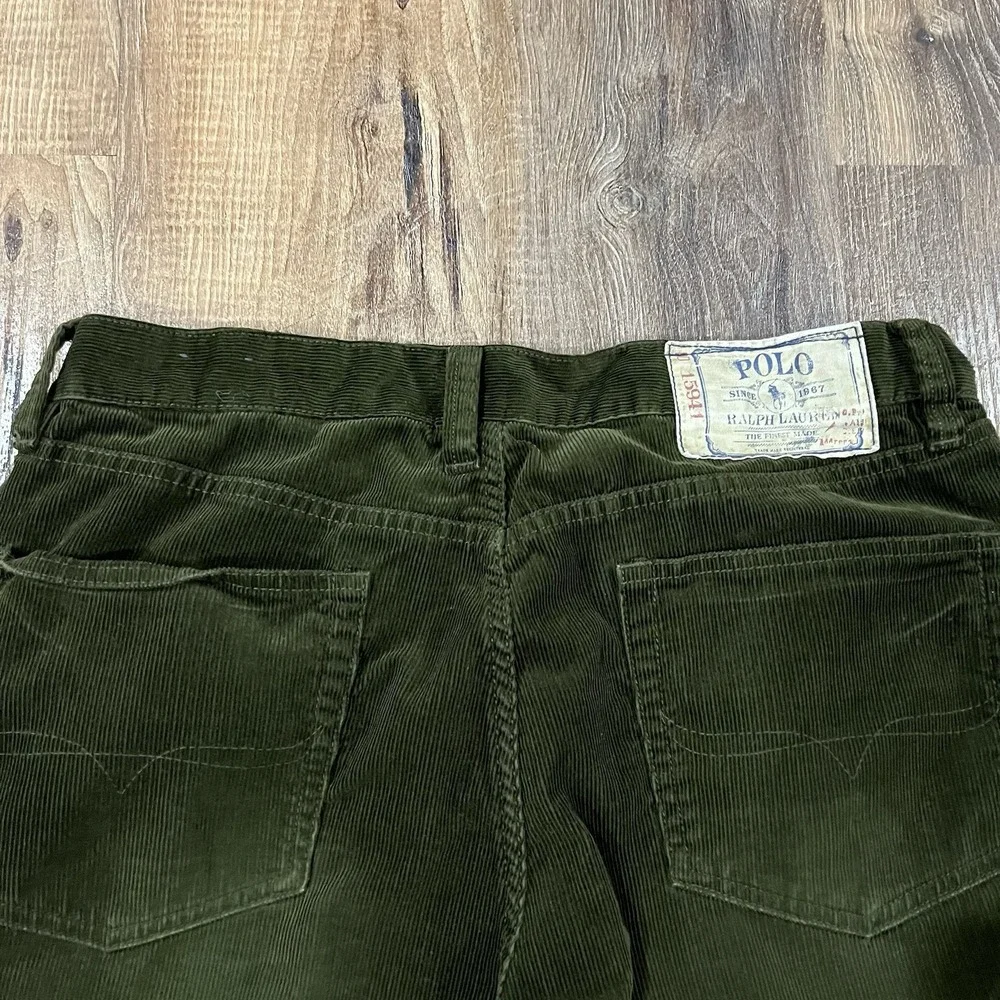 Polo Ralph Lauren Corduroy Pants Mens 35x32 Olive Green